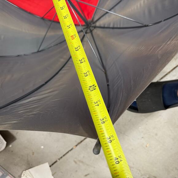 Vintage Duck Handle 39" Nylon Umbrella Gray / Red - Picture 4 of 4